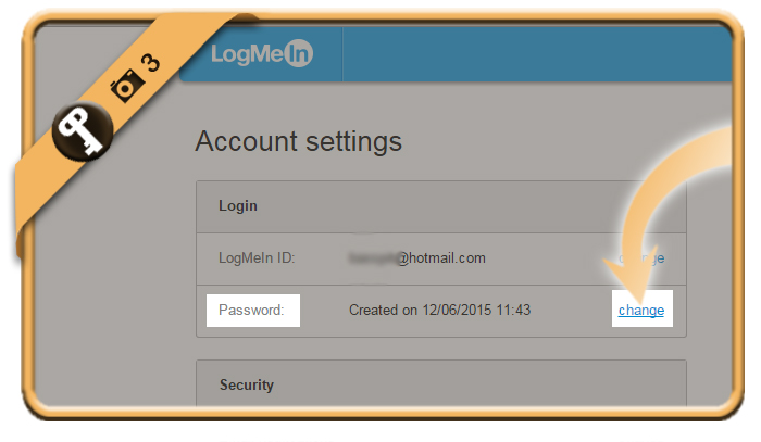 change logmein password 3